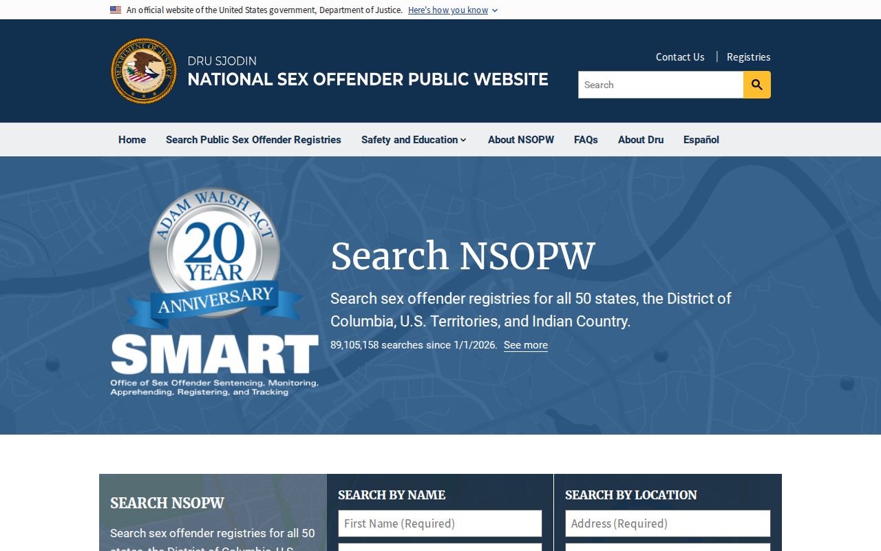 National registry interface distinguished from Wayne County arrest records