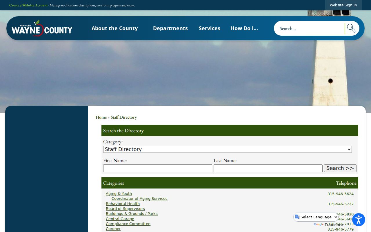 Wayne County criminal record police and court contact directory